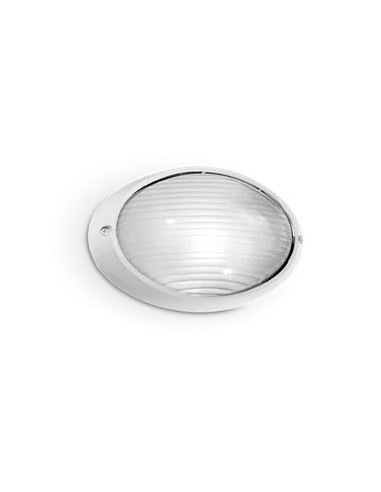 Plafoniera ovale da esterno colore bianco collezione Mike -IDEAL LUX