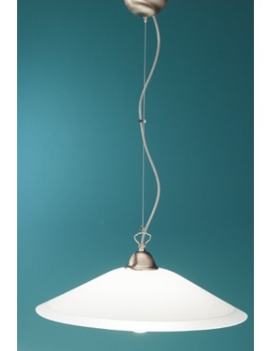 lampada a sospensione in vetro bianco collezione Space -DUE P