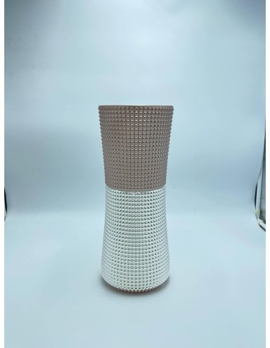 Elegante vaso centrotavola realizzata in vetro rosa cipria ed ARGENTO 999 collezione QUADRI ARGENESI -ARGENESI